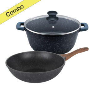 Combo-Dutch Oven and Marble Wok 大理石炒鍋和烤鍋套裝組合