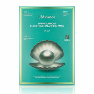 JMSOLUTION Marine Luminous Black Pearl Balancing Mask 10pcs 海洋夜光黑珍珠平衡面膜